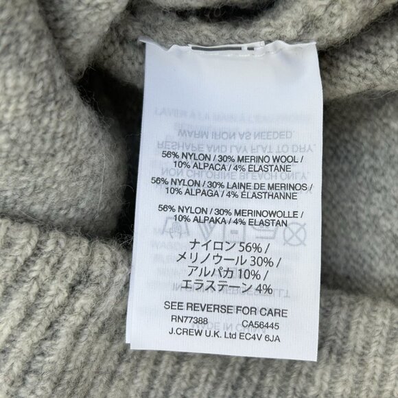 Madewell Wrap V-Neck Sweater in Coziest Yarn Gray Merino Wool Alpaca Size Medium - Picture 8 of 9